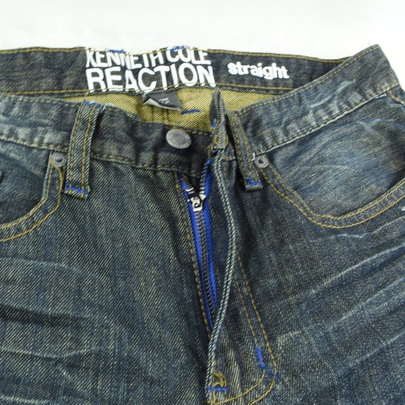 Kenneth Cole Reaction Men Jeans 30/30 Straight Leg - Picture 11 of 12